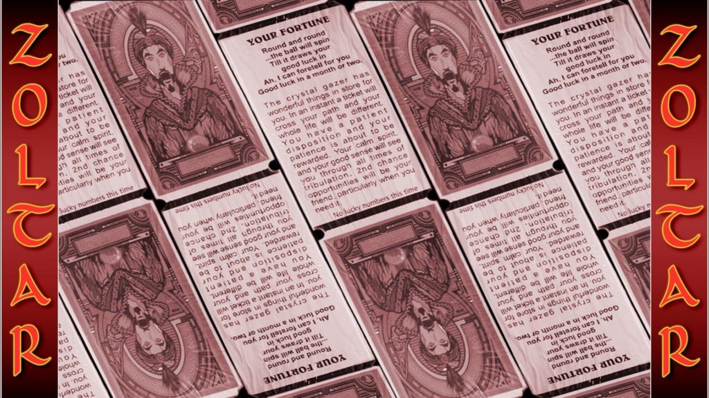 Big fortune teller fortune cards (sepia)